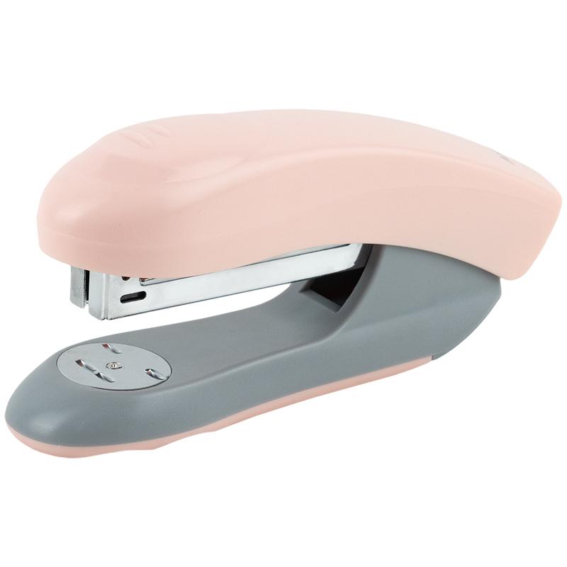 Степлер AXENT 4820-10-A Welle-2 Pastelini пластиковий, №24/6, 20 аркушів, рожевий